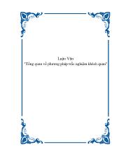 Luận văn Tổng quan về phương pháp trắc nghiệm khách quan