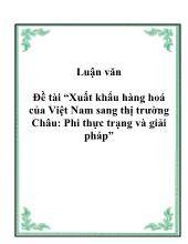 Luận văn Xuất khẩu hàng hoá của Việt Nam sang thị trường Châu Phi thực trạng và giải pháp