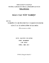 Nghiên cứu buồng trứng và khả năng sinh sản của các dòng tôm sú gia hóa (penaeus monodon)