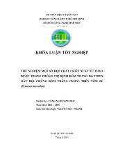 Thử nghiệm một số hợp chất chiết xuất từ thảo dược trong phòng trị bệnh đốm trắng do virus gây hội chứng đốm trắng (WSSV) trên tôm sú (Penaeus Monodon)