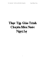 Thực tập giáo trình chuyên môn nước ngọt, lợ