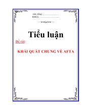 Tiểu luận Khái quát chung về afta