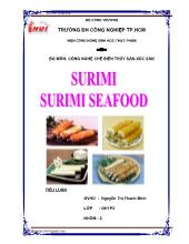 Tiểu luận Môn Công nghệ chế biến thuỷ sản - Xúc sản