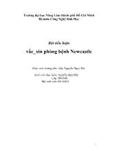 Tiểu luận Vắc_xin phòng bệnh Newcastle