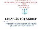 Tìm hiểu việc thực hiện hệ thống quản lý an toàn trên tàu