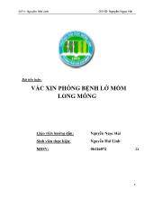 Vắc xin phòng bệnh lở mồm long móng