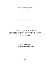 Ảnh hưởng của horomon 17-Α-methyltestosteron đến sự chuyển đổi giới tính cá la hán