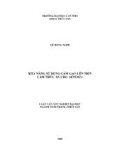 Khả năng sử dụng cám gạo lên men làm thức ăn cho Artemia
