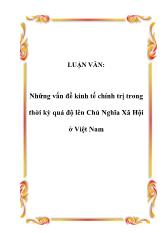 Luận văn Những vấn đề kinh tế chính trị trong thời kỳ quá độ lên Chủ Nghĩa Xã Hội ở Việt Nam