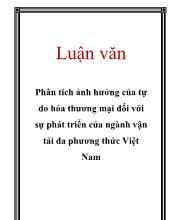 Luận văn Phân tích ảnh hưởng của tự do hóa thương mại đối với sự phát triển của ngành vận tải đa phương thức Việt Nam