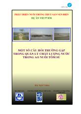 Một số câu hỏi thường gặp trong quản lý chất lượng nước trong ao nuôi tôm sú