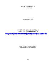 Nghiên cứu khả năng sử dụng cám sấy và cám li trích dầu của cá rô phi (oreochromis niloticus)