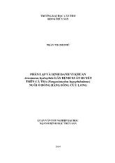 Phân lập và định danh vi khuẩn Aeromonas hydrophila gây bệnh xuất huyết trên cá tra (Pangasianodon hypophthalmus) nuôi ở đồng bằng Sông Cửu Long