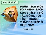 Phân tích một số chính sách của chính phủ tác động tới tình trạng thất nghiệp ở Việt Nam