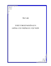 Thất thoát nguồn gen giống cây trồng và vật nuôi