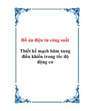 Thiết kế mạch băm xung điều khiển trong tốc độ động cơ