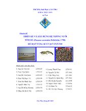 Thiết kế và xây dựng hệ thống nuôi tôm sú (penaeus monodon fabricius, 1798) để đạt năng suất 20 tấn/năm