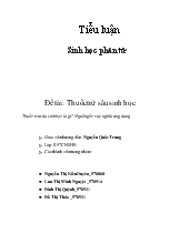 Thuốc trừ sâu sinh học Thuốc trừ sâu sinh học là gì? Nguồn gốc và ý nghĩa ứng dụng.