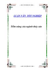 Tiềm năng của ngành thủy sản