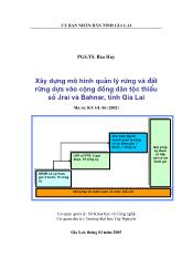 Xây dựng mô hình quản lý rừng và đất rừng dựa vào cộng đồng dân tộc thiểu số Jrai và Bahnar, tỉnh Gia Lai