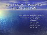 Xử lý nước thải cơ sở giết mổ gia cầm