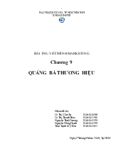 Bài thuyết trình Marketing - Quảng bá thương hiệu