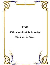 Chiến lược xâm nhập thị trường Việt Nam của Piaggo