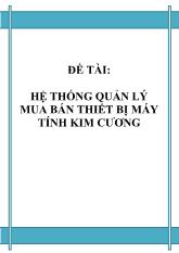 Hệ thống quản lý mua bán thiết bị máy tính Kim Cương
