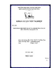 Luận văn Hàng rào phi thuế quan và ảnh hưởng của nó đến thương mại quốc tế