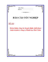 Luận văn Hoàn thiện công tác hoạch định chiến lược kinh doanh ở công ty Bánh kẹo Hải Châu