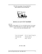 Luận văn Marketing quốc tế và vấn đề nâng cao khả năng cạnh tranh của hàng dệt may Việt Nam vào thị trường Bắc Mỹ
