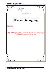 Luận văn Một số biện pháp đẩy mạnh tiêu thụ sản phẩm dịch vụ mạ kẽm ở công ty cổ phần Việt Tiến