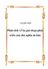 Luận văn Phân tích về ba giai đoạn phát triển của chủ nghĩa tư bản