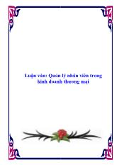 Luận văn Quản lý nhân viên trong kinh doanh thương mại
