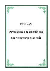 Luận văn Quy luật quan hệ sản xuất phù hợp với lực lượng sản xuất