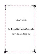 Luận văn Sự điều chỉnh kinh tế của nhà nước tư sản hiện đại