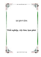 Luận văn Thất nghiệp, việc làm, lạm phát