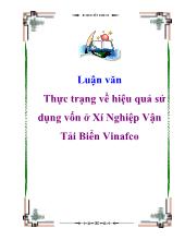 Luận văn Thực trạng về hiệu quả sử dụng vốn ở Xí Nghiệp Vận Tải Biển Vinafco
