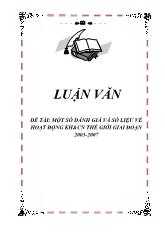 Một số đánh giá và số liệu về hoạt động Khoa học & Công nghệ thế giới giai đoạn 2003-2007