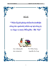 Một số giải pháp nhằm hoàn thiện công tác quản trị nhân sự tại công ty xe đạp- Xe máy Đống Đa - Hà Nội