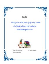 Nâng cao chất lượng dịch vụ chăm sóc khách hàng tại website benthuonghai.com