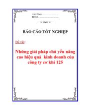 Những giải pháp chủyếu nâng cao hiệu quảkinh doanh của công ty cơkhí 125