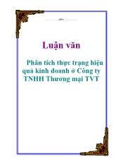 Phân tích thực trạng hiệu quả kinh doanh ở Công ty TNHH Thương mại TVT