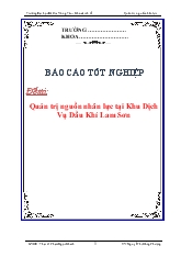 Quản trị nguồn nhân lực tại Khu Dịch Vụ Dầu Khí Lam Sơn