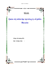 Quản trị nhân lực tại công ty cổ phần Hasaico