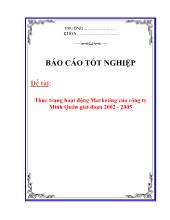 Thực trạng hoạt động Marketing của công ty Minh Quân giai đoạn 2002 - 2005