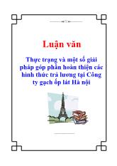 Thực trạng và một số giải pháp góp phần hoàn thiện các hình thức trả lương tại Công ty gạch ốp lát Hà nội