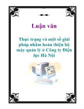 Thực trạng và một số giải pháp nhằm hoàn thiện bộ máy quản lý ở Công ty Điện lực Hà Nội