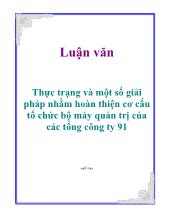 Thực trạng và một số giải pháp nhằm hoàn thiện cơ cấu tổ chức bộ máy quản trị của các tổng công ty 91