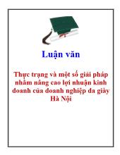 Thực trạng và một số giải pháp nhằm nâng cao lợi nhuận kinh doanh của doanh nghiệp da giày Hà Nội